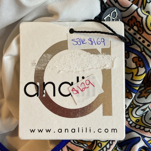 Analili NWT Size Medium Muted Blue Paisley Sleeveless Dress: 3186 - Picture 9 of 11